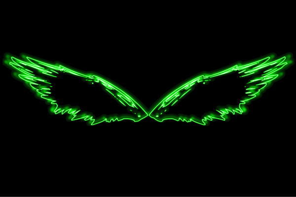 ネオン 舞台の袖28 羽 翼 はね つばさ WING 鳥毛 エンジェル ネオン点火装置 電飾 LED 点火装置 表われ neon 張り出し 照度 室内装飾 バス発着場 ネオンサイン アメリカン雑貨 今めかしい