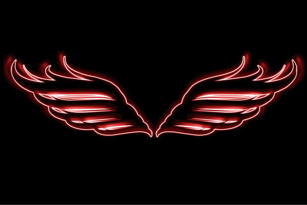 ネオン 舞台の袖48 羽 翼 はね つばさ WING 鳥毛 エンジェル ネオン点火装置 電飾 LED 点火装置 表われ neon 張り出し 照度 室内装飾 バス発着場 ネオンサイン アメリカン雑貨 今めかしい