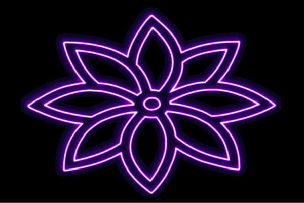 ネオン　花9　家紋　ふらわー　フラワー　はな　ハナ　FLOWER　お花　ネオンライト　電飾　LED　ライト　サイン　neon　看板　イルミネーション　インテリア　店舗　ネオンサイン　アメリカン雑貨　おしゃれ｜ＡＯＩデパート
