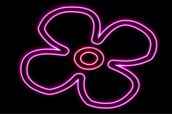 ネオン 花16 ふらわー 御花 はな ハナ FLOWER お花 ネオンともし火 電飾 LED ともし火 顕われ neon 貼り出し 照明 室内装飾 バス発着場 ネオンサイン アメリカン雑貨 今めかしい