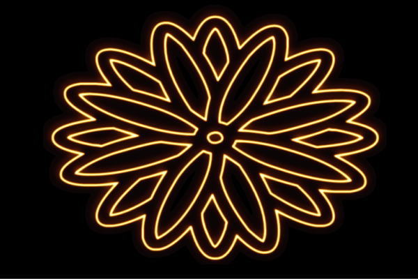 ネオン 花25 ふらわー 御花 はな ハナ FLOWER お花 ネオン点火装置 電飾 LED 点火装置 表われ neon 張り出し 照度 室内装飾 バス発着場 ネオンサイン アメリカン雑貨 今めかしい