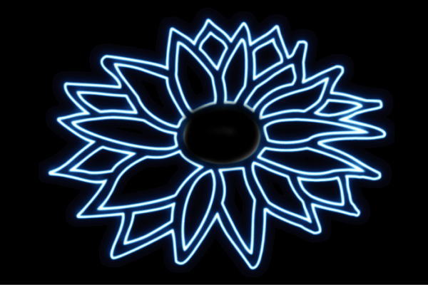 ネオン 花31 ふらわー 御花 はな ハナ FLOWER お花 ネオン点火装置 電飾 LED 点火装置 表われ neon 張り出し 照度 室内装飾 バス発着場 ネオンサイン アメリカン雑貨 今めかしい