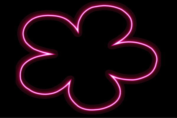 ネオン 御花6 ふらわー 花 はな ハナ FLOWER お花 ネオンともし火 電飾 LED ともし火 顕われ neon 貼り出し 照明 室内装飾 バス発着場 ネオンサイン アメリカン雑貨 今めかしい