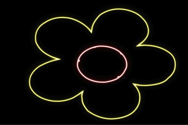 ネオン 御花8 ふらわー 花 はな ハナ FLOWER お花 ネオンともし火 電飾 LED ともし火 顕われ neon 貼り出し 照明 室内装飾 バス発着場 ネオンサイン アメリカン雑貨 今めかしい