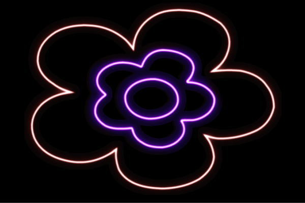 ネオン 御花9 ふらわー 花 はな ハナ FLOWER お花 ネオンともし火 電飾 LED ともし火 顕われ neon 貼り出し 照明 室内装飾 バス発着場 ネオンサイン アメリカン雑貨 今めかしい
