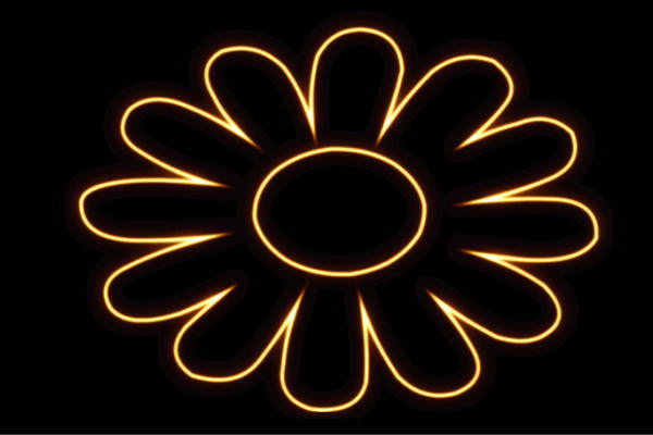 ネオン 御花15 ふらわー 花 はな ハナ FLOWER お花 ネオンともし火 電飾 LED ともし火 顕われ neon 貼り出し 照明 室内装飾 バス発着場 ネオンサイン アメリカン雑貨 今めかしい