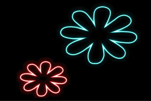 ネオン 御花20 ふらわー 花 はな ハナ FLOWER お花 ネオンともし火 電飾 LED ともし火 顕われ neon 貼り出し 照明 室内装飾 バス発着場 ネオンサイン アメリカン雑貨 今めかしい