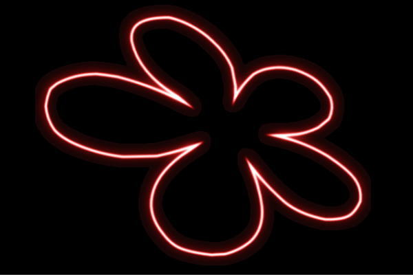 ネオン 御花23 ふらわー 花 はな ハナ FLOWER お花 ネオンともし火 電飾 LED ともし火 顕われ neon 貼り出し 照明 室内装飾 バス発着場 ネオンサイン アメリカン雑貨 今めかしい