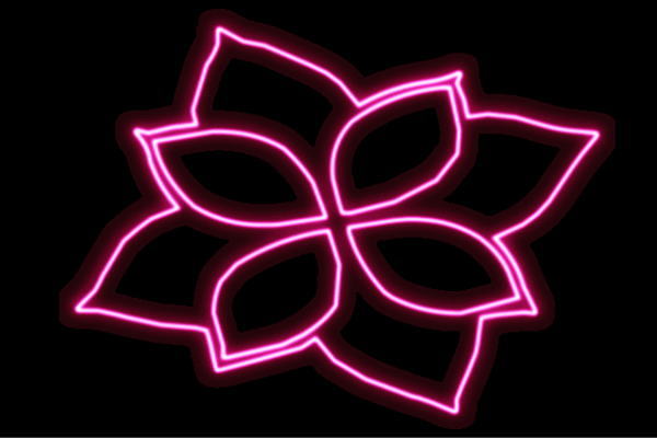 ネオン 御花30 ふらわー 花 はな ハナ FLOWER お花 ネオンともし火 電飾 LED ともし火 顕われ neon 貼り出し 照明 室内装飾 バス発着場 ネオンサイン アメリカン雑貨 今めかしい