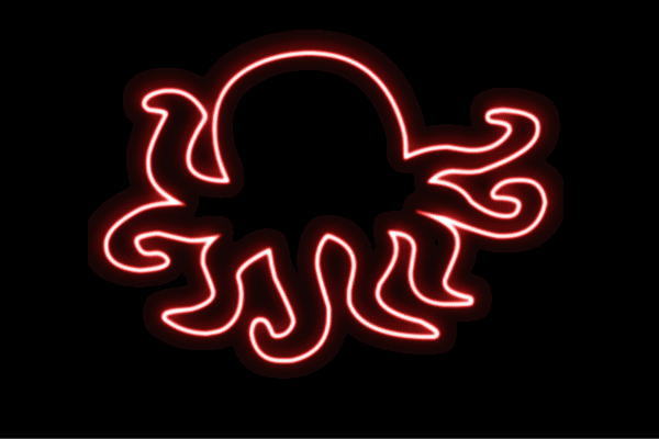 ネオン タコ5 たこ 蛸 たこ焼き 海 毛の荒物 毛の荒物 ネオンともし火 電飾 LED ともし火 顕われ neon 貼り出し 照明 室内装飾 バス発着場 ネオンサイン アメリカン雑貨 今めかしい