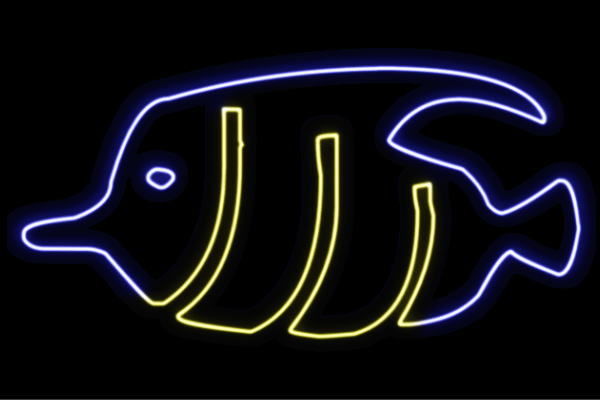 ネオン お魚28 魚 魚肉 さかな サカナ FISH 海 うみ ネオンともし火 電飾 LED ともし火 顕われ neon 貼り出し 照明 室内装飾 バス発着場 ネオンサイン アメリカン雑貨 今めかしい