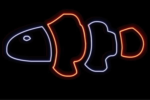 ネオン お魚29 魚 魚肉 さかな サカナ FISH 海 うみ ネオンともし火 電飾 LED ともし火 顕われ neon 貼り出し 照明 室内装飾 バス発着場 ネオンサイン アメリカン雑貨 今めかしい