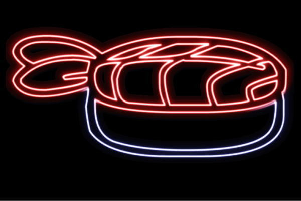 ネオン　えび3　エビ　海老　お寿司　寿司　おすし　すし　鮨　スシ　握り　ネオンライト　電飾　LED　ライト　サイン　neon　看板　イルミネーション　インテリア　店舗　ネオンサイン　アメリカン雑貨
