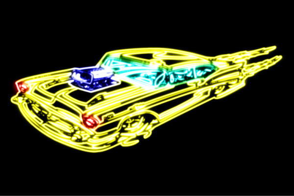 ネオン 車3 くるま クルマ 鉄道車両 CAR 乗用車 商売人 カスタム ネオン点火装置 電飾 LED 点火装置 息吹き neon 貼り出し 照度 室内装飾 バス発着場 ネオンサイン アメリカン雑貨 かっこいい