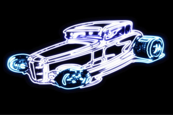 ネオン 車12 くるま クルマ 鉄道車両 CAR 乗用車 商売人 カスタム ネオン点火装置 電飾 LED 点火装置 息吹き neon 貼り出し 照度 室内装飾 バス発着場 ネオンサイン アメリカン雑貨 かっこいい