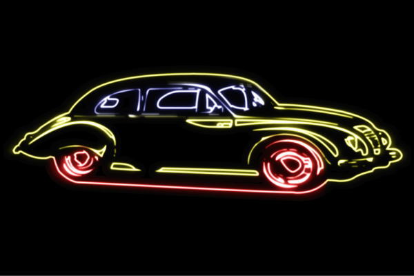 ネオン 車35 くるま クルマ 鉄道車両 CAR 乗用車 商売人 カスタム 外輪 ネオン点火装置 電飾 LED 点火装置 息吹き neon 貼り出し 照度 室内装飾 バス発着場 ネオンサイン アメリカン雑貨