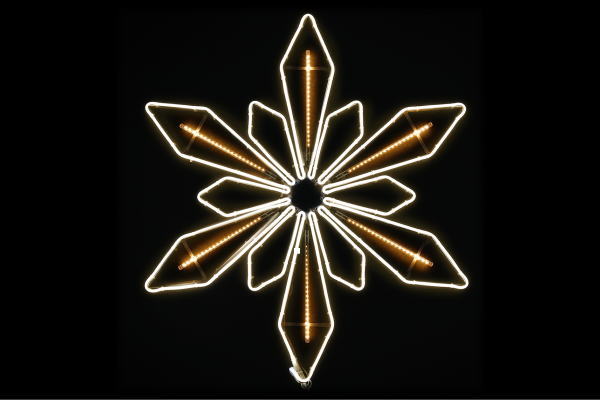 ネオン　イルミネーション　フロークリスタルホワイト　クリスタル　雪　結晶　スノー　LED　ネオンライト　ライト　サイン　neon　ネオンサイン　電飾　電飾看板　看板　光　モチーフ　クリスマス｜ＡＯＩデパート