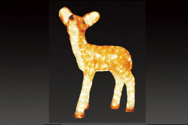イルミネーション　大型商品　シカC　LED　しか　アニマル　動物　モチーフ　クリスマス　クリスタルグロー　グロー　電飾　飾り　イベント　会場　クリスタル　光