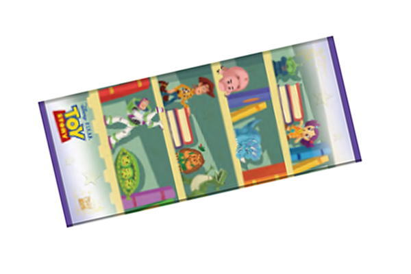 ピクサーキャラクター　フェイスタオルゴールデンパープル　エイリアン　トイストーリー　バズ　ウッディ　ピクサー　ディズニー　映画　アニメ　タオル　たおる　生活雑貨　グッズ画像