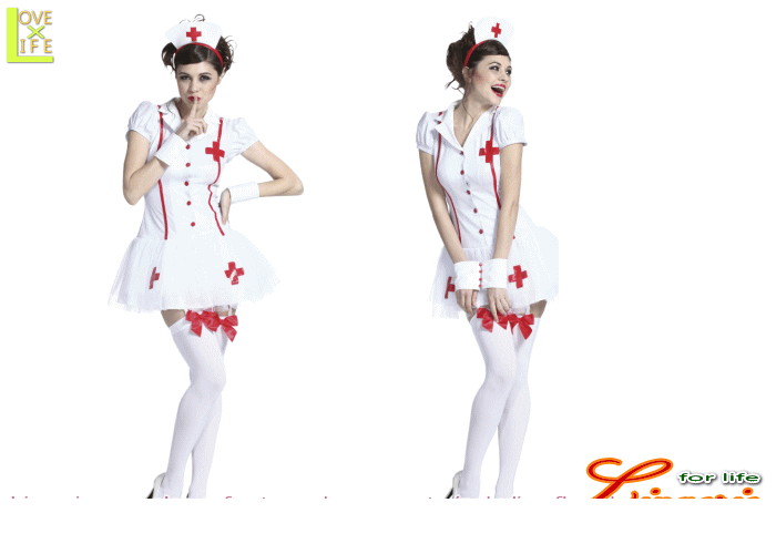 マジカル ナース看護婦　ナース　看護　制服　仮装　コスプレ　カフスが左右つながるので手錠風につかうことも♪☆AOIコレクションのコスプレ♪コスチューム　　 　大