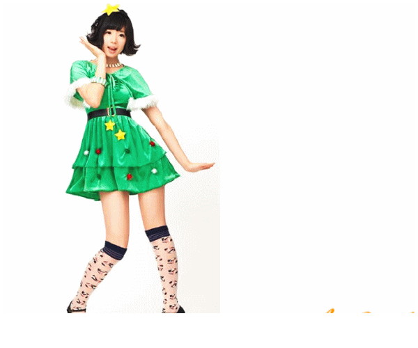 レディ　XM(C)-14　ツリーケープガールでんぱ組　クリスマス　ツリー　もみの木　木　パーティ　でんぱ組がイメージキャラクターのクリスマス衣装☆AOIコレクションのコス♪コスプレ　衣装　コスチューム　 　大