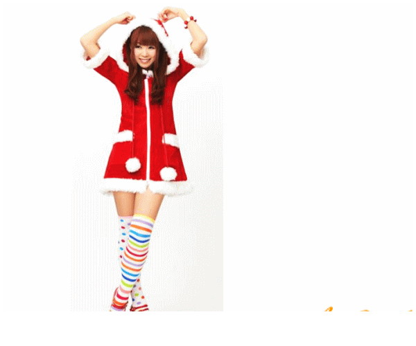レディ　XM(C)-14　ハッピーサンタでんぱ組　クリスマス　サンタ　サンタクロース　パーティ　でんぱ組がイメージキャラクターのクリスマス衣装☆AOIコレクションのコス♪コスプレ　衣装　コスチューム　 　大