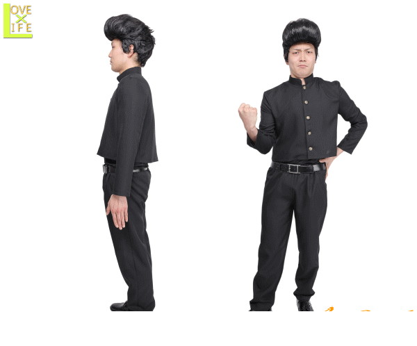 メンズ　学ラン 木更津 短ランノーマル　制服　コス　学校　不良　ヤンキー　仮装　衣装　コスプレ　コスチューム　Halloween　ハロウィン　パーティ　イベント　かわいい　学園祭から音楽イベント フェスなどで目立っちゃおう