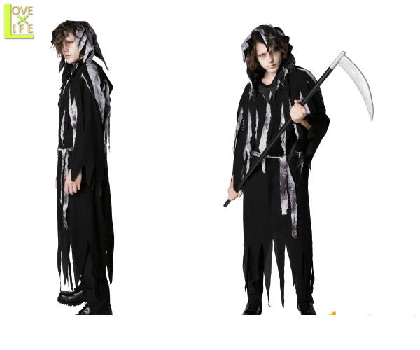 メンズ　ゴースト死神死神　デビル　魔界　悪魔　ゴースト　ゾンビ　仮装　衣装　コスプレ　コスチューム　ハロウィン　パーティ　イベント　かわいい　今年のハロウィンはかわいい衣装でかっこよく着こなし 目立っちゃいましょう