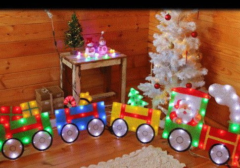汽車　電車　トレイン　クリスマスイルミネーション 楽天市場】クリスマス 列車 トレインセット 電気列車 鉄道 線路