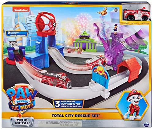 【並行輸入品】 パウパトロール トゥルーメタルトータルシティレスキュームービートラックセット 専用マーシャルビークル 1:55スケール 3歳以上の子供のおもちゃ