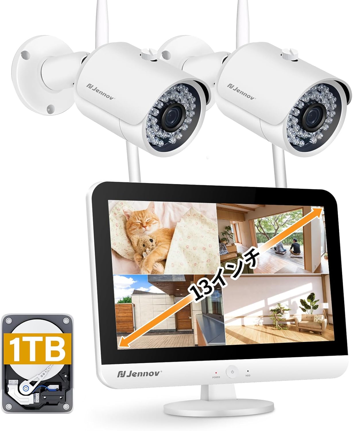 楽天市場】【完全無線】JENNOV 防犯カメラ ワイヤレス 屋外 ソーラー