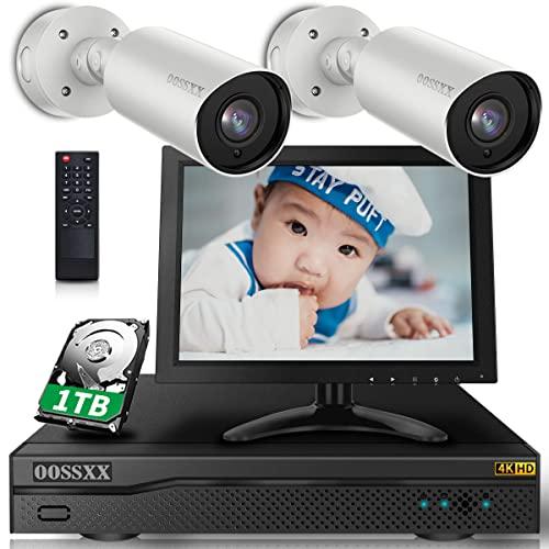 直営店に限定 4K HD 防犯カメラ 10インチモニター付き poe POE防犯