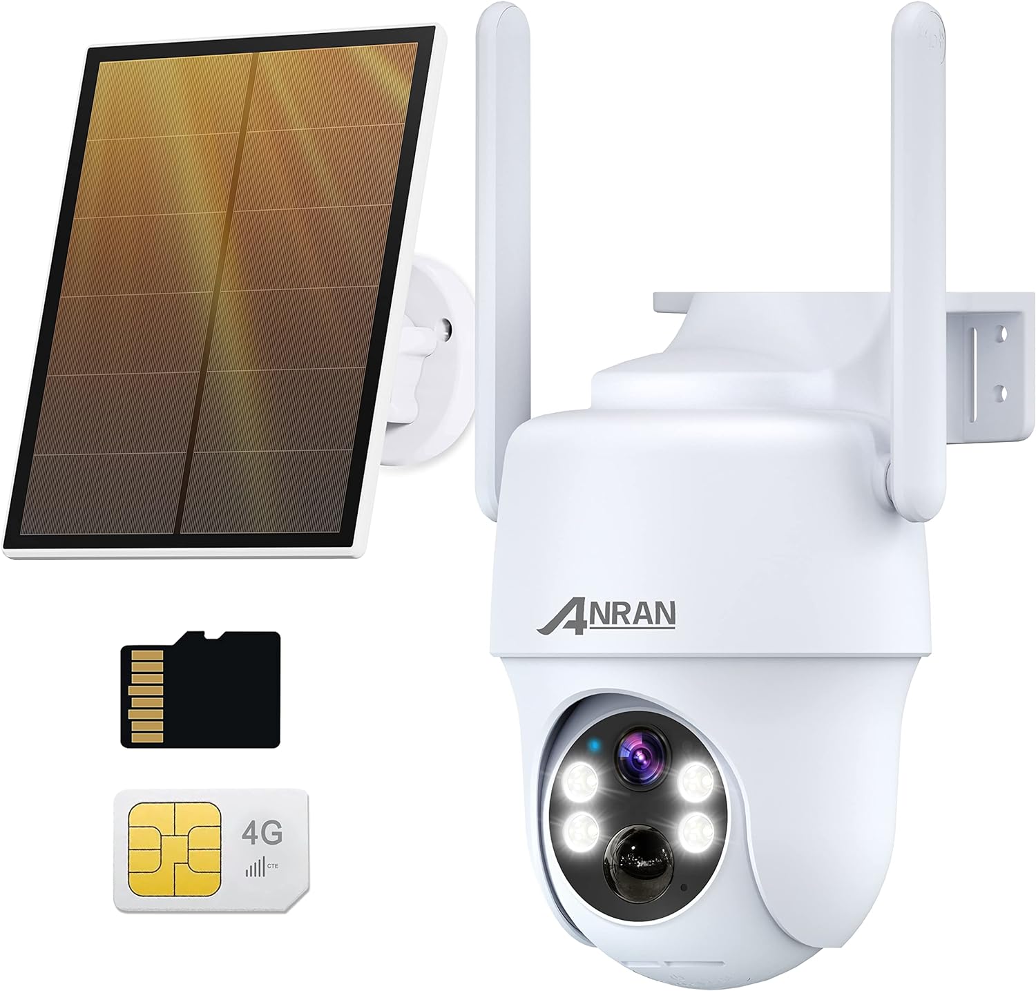 ANRAN 監視カメラ 屋外 ソーラー 防犯カメラ Amazon.co.jp: 「高速デジタル500万超高画素・Alexa対応防犯