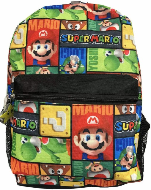 【並行輸入品】 百貨店マリオ 背嚢 御徒面子 膝掛け 16L マリオ ルイージ ヨッシー 取り替えっこ 御徒面子容器に並べる 力くらべ 小わっぱ 背嚢 納める