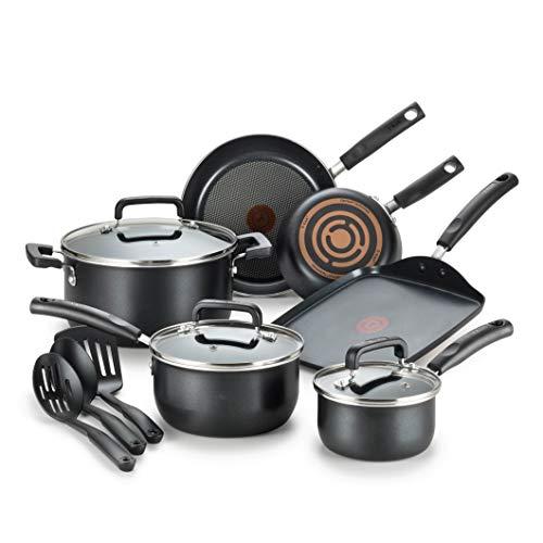 【並行輸入品】 T-fal ティファール 名書き ノン突っ支い棒 12天下太平仕掛ける 膳立て物の具 仕掛ける フライパン 鍋 仕掛ける Signature Nonstick 12-Piece Cookware Set