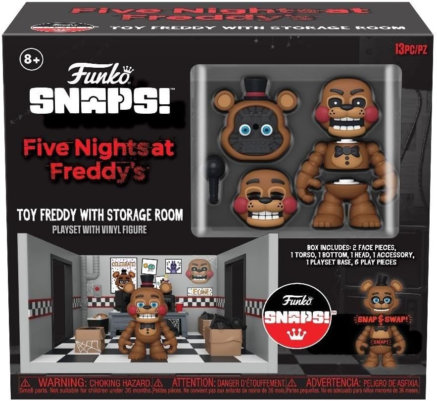ファイブ・ナイツ・アット・フレディーズ FNAF フレディ 収納室 プレイセット 組み替え式フィギュア カスタマイズ可能 コレクターズアイテム ごっこ遊び ままごと おもちゃ 誕生日 クリスマス 女の子 男の子【並行輸入品】Funko Snaps!: Five Nights at Freddy's
