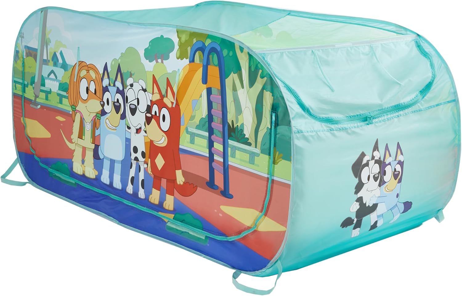 ブルーイ ＆ ビンゴ プレイテント ベッドテント 2in1 ポップアップ キッズテント 室内テント 子供用 ごっこ遊び 秘密基地 折りたたみ 軽量 ごっこ遊び ままごと おもちゃ 誕生日 クリスマス 女の子 男の子 【並行輸入品】Bluey 2 in 1 Kids Pop Up Play Tent