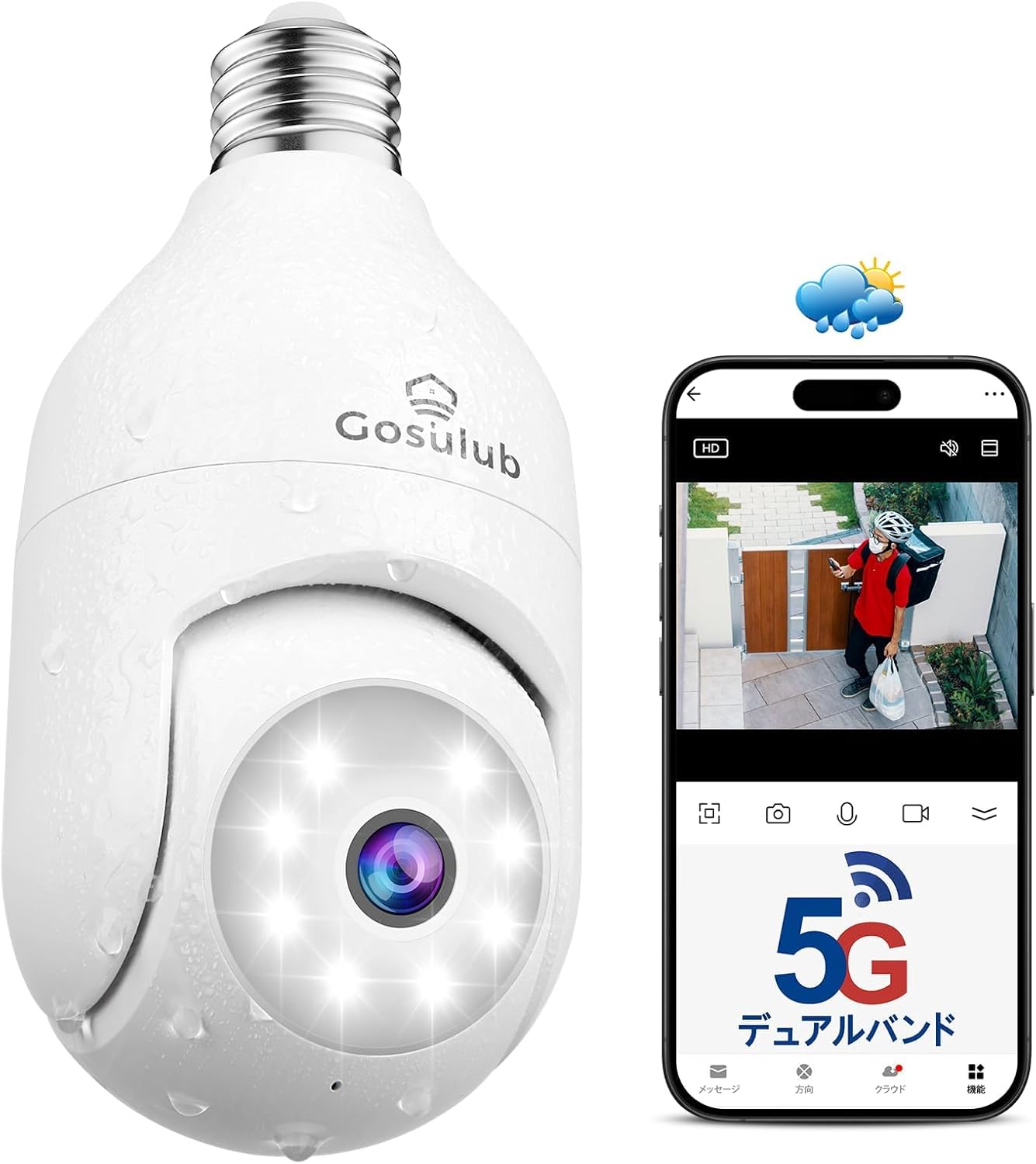 デュアルレンズ防犯カメラ 2MP 携帯電波のSIMカメラ 防犯カメラ