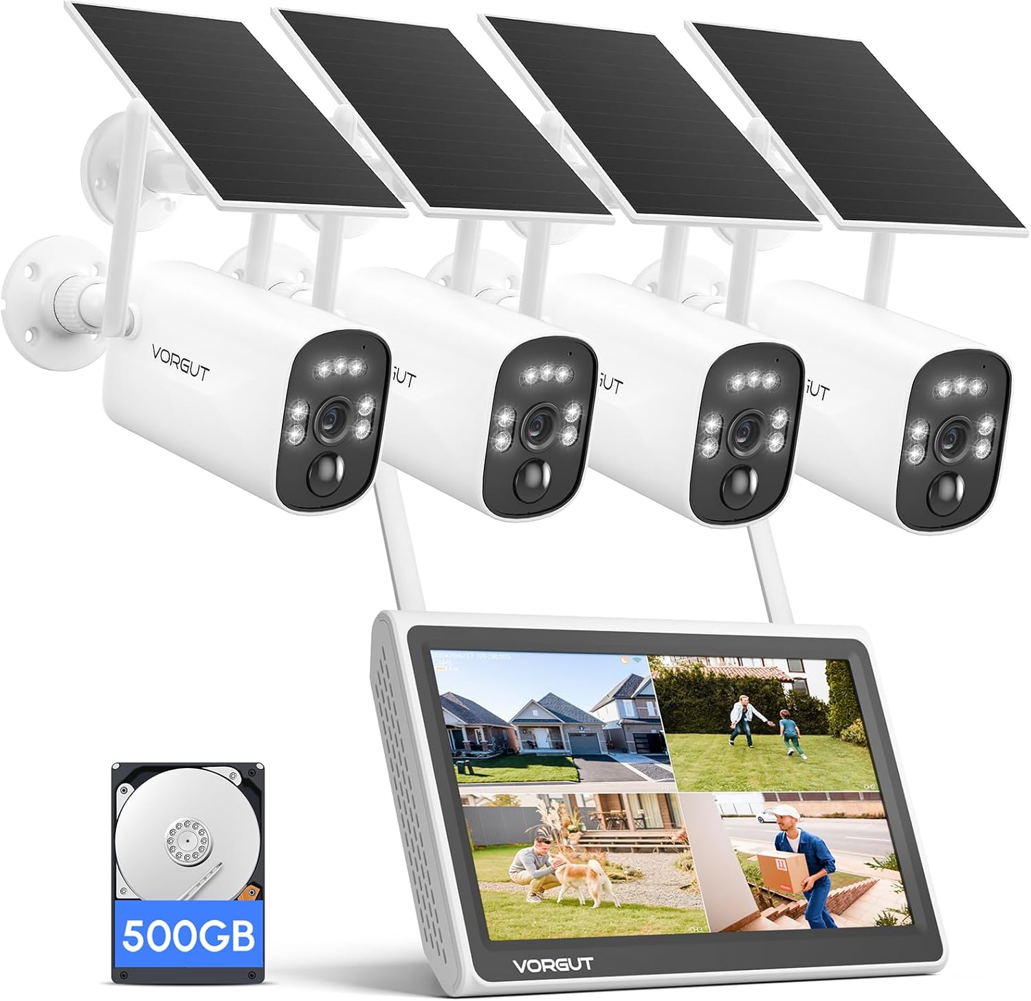 防犯カメラ 屋外 ソーラー モニター付き ★新品未使用 楽天市場】VORGUT 防犯カメラ 屋外 ソーラー モニター付き 監視カメラ