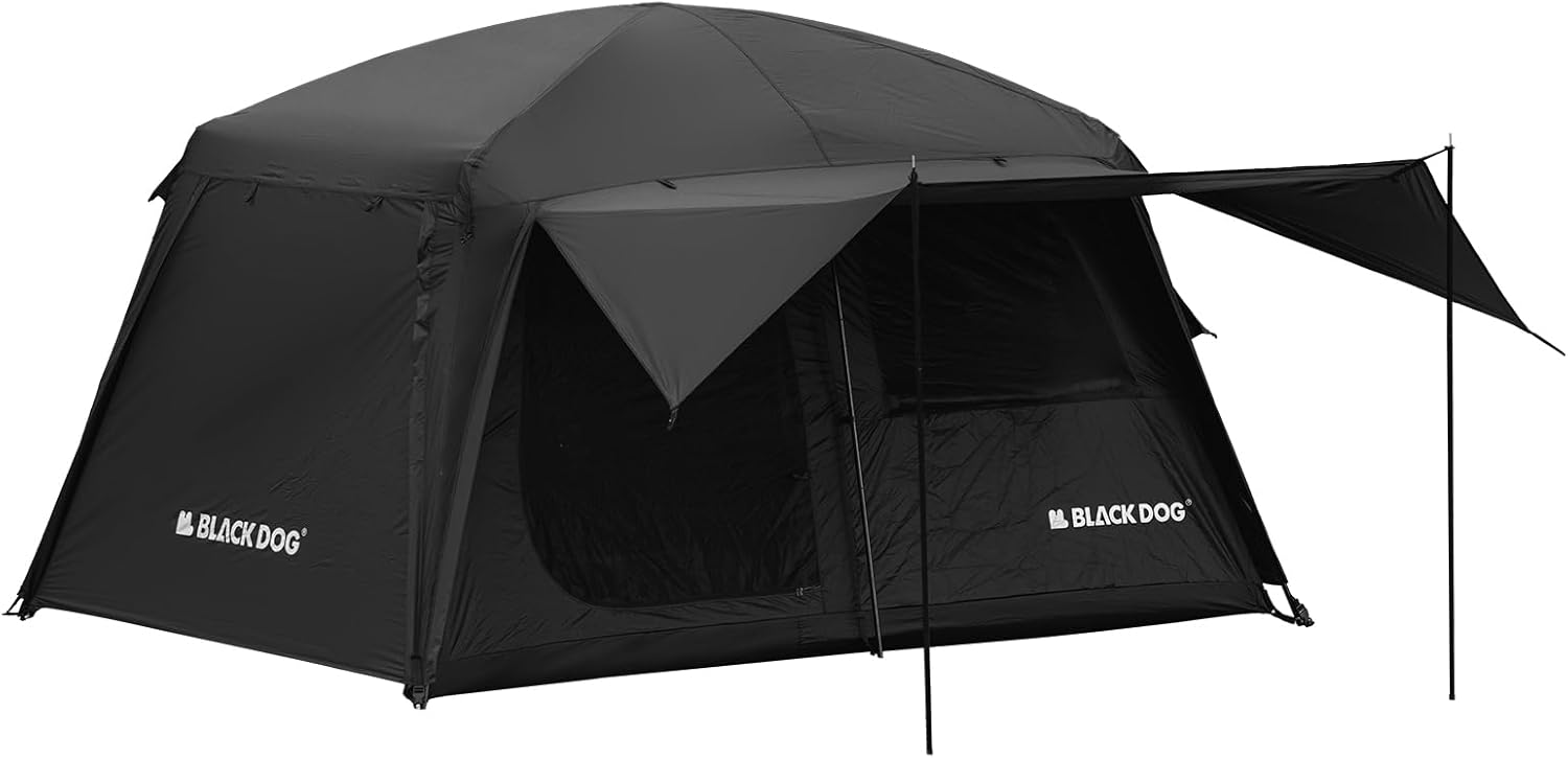 BLACKDOG テント ワンタッチ 3～4人用 閑居2.1アウトドアキャンプ Amazon.co.jp: 【公式】BLACKDOG テント ワンタッチ 3～4人用