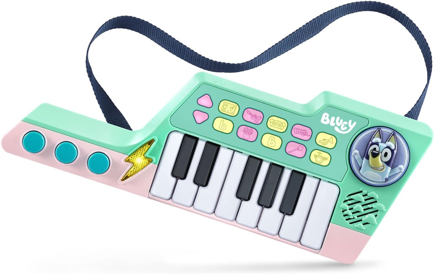 ブルーイ ギター 光る鍵盤楽器 快い音手あそび 洋琴 10曲内蔵 ブルーイの声入り口・入口 インストゥルメント ごっこ命のせんたく ままごと 手あそび 生まれ落ちる日 クリスマス お嬢さん お坊っちゃん【並行輸入品】
