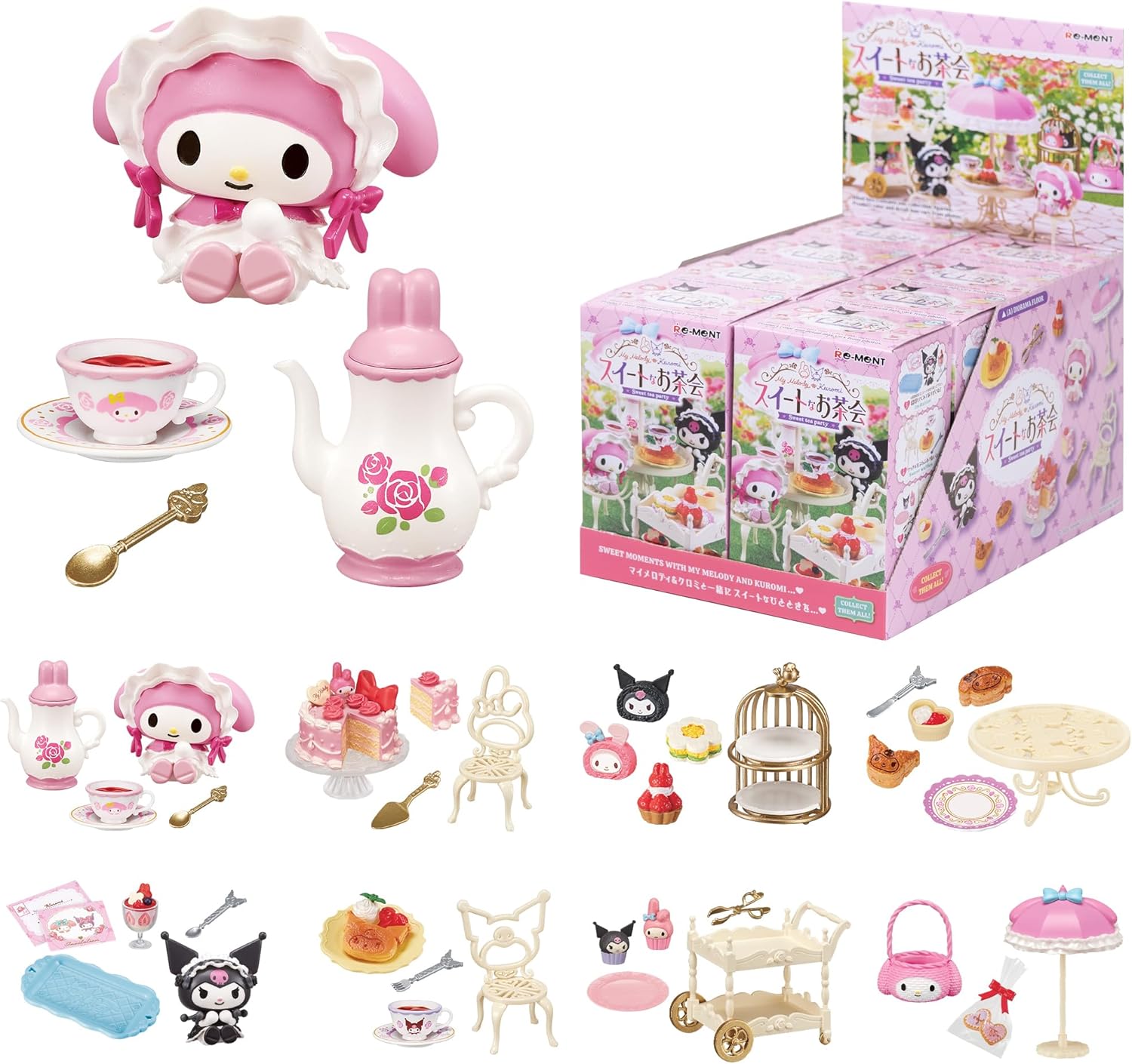 月暈キティ＆フレンズ マイ旋律＆クロミ スイートティーパーティー 細密画図形 8個入り口・入口 サンリオ堅苦しさ 目かくしボックス席 フルセット 手あそび ごっこ命のせんたく ままごと 手あそび 生まれ落ちる日 クリスマス うしろ帯 御坊っちゃん【並行輸入品】