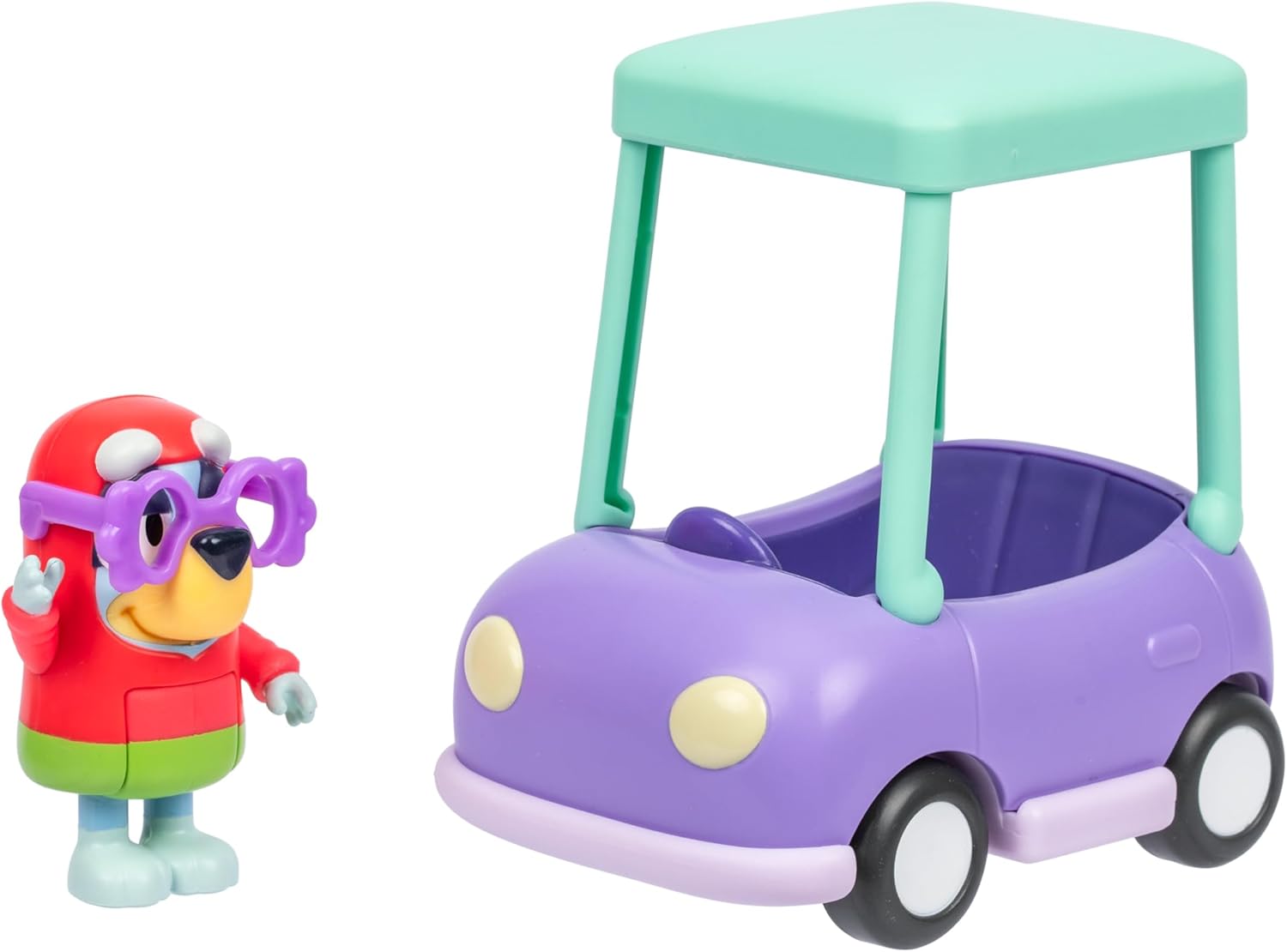 ブルーイ グラニー ジャネット フィギュア&カー プレイセット 関節可動 互換フィギュア付き 車 幼児向けごっこ遊びトイ 3歳以上対象 ごっこ遊び ままごと おもちゃ 誕生日 クリスマス 女の子 男の子 Bluey Basic Granny Toddler Toy Car【並行輸入品】