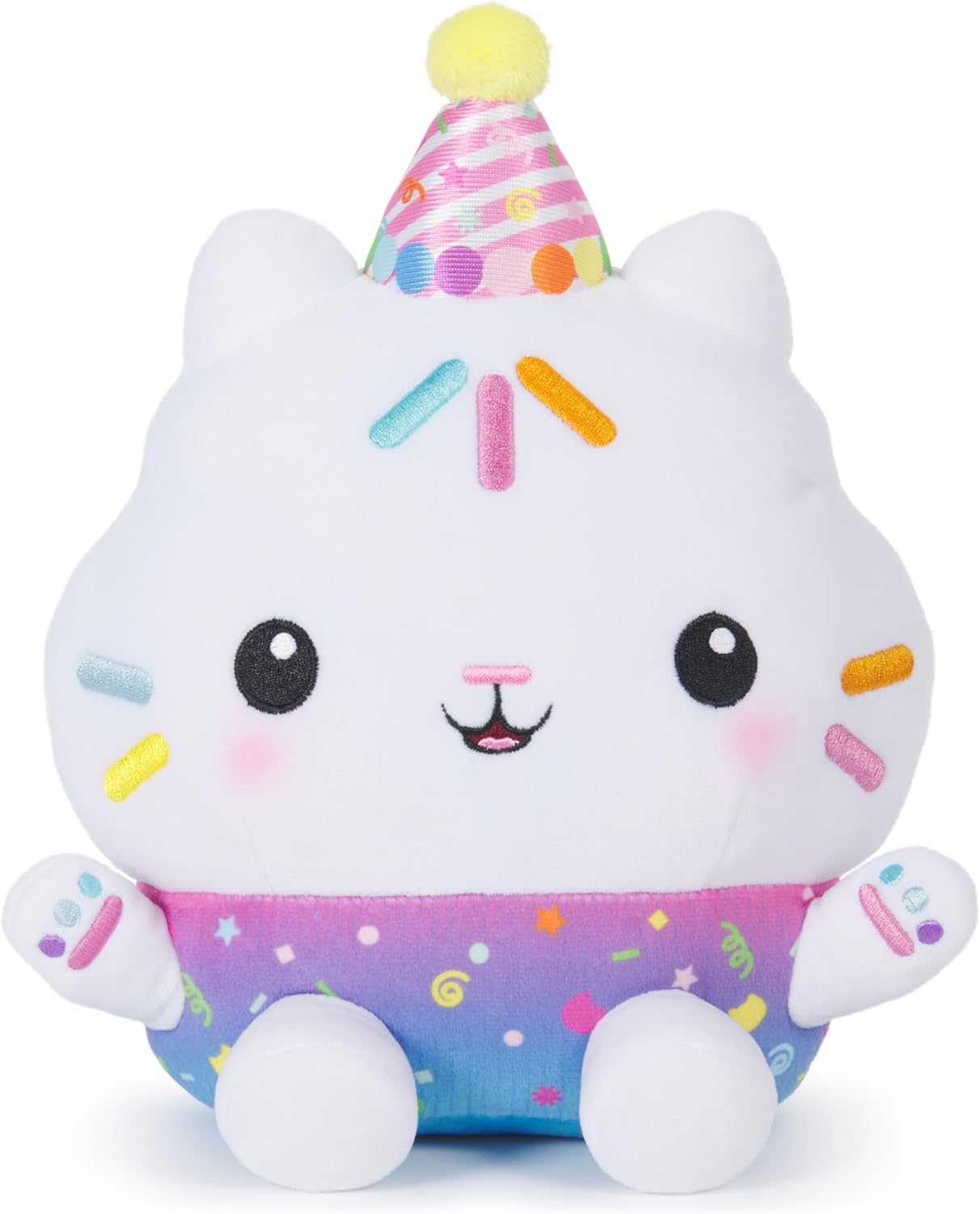 ギャビーのドールハウス ケーキーキャット ぬいぐるみ スプリンクルパーティー サウンド付き 10インチ インタラクティブトイ ごっこ遊び ままごと おもちゃ 誕生日 クリスマス 女の子 男の子 Gabby’s Dollhouse Celebrations, Sprinkle Party Cakey Cat 【並行輸入品】