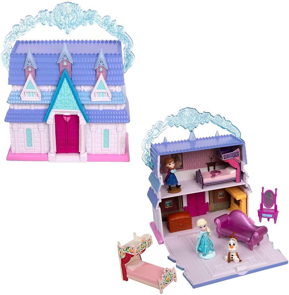 ディズニー プリンセス アナと雪の女王 キャッスル マイクロプレイセット｜エルサ＆アナ＆オラフ付き 持ち運びトラベルおもちゃ サプライズアクセサリー付き ごっこ遊び ままごと おもちゃ 誕生日 クリスマス 女の子 男の子 Frozen Castle Micro Play Set【並行輸入品】