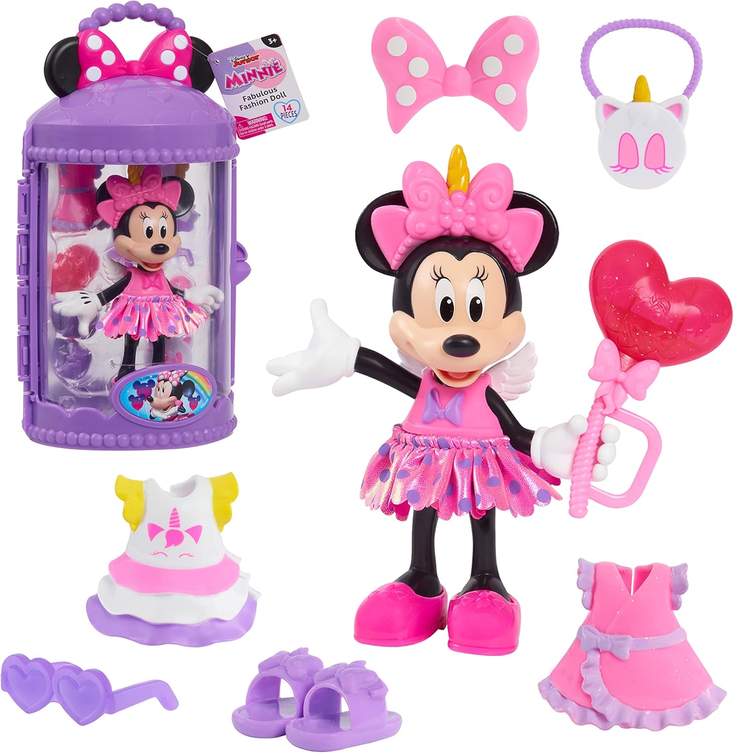 ディズニー ジュニア ミニーマウス ファビュラス ファッションドール ユニコーンファンタジー 14ピース 着せ替えドレス＆アクセサリー付き ごっこ遊び ままごと おもちゃ 誕生日 クリスマス 女の子 男の子 Disney Minnie Mouse Fabulous Fashion Doll Unicorn【並行輸入品】 6,944円