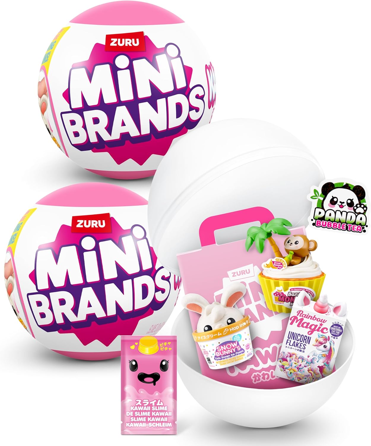 ZURU ミニブランド KAWAII カプセル 2個セット｜Mini Brands サプライズ ミニチュア 和風 かわいいコレクション ブラインドトイ ごっこ遊び ままごと おもちゃ 誕生日 クリスマス 女の子 男の子 Mini Brands Kawaii Capsule by ZURU【並行輸入品】