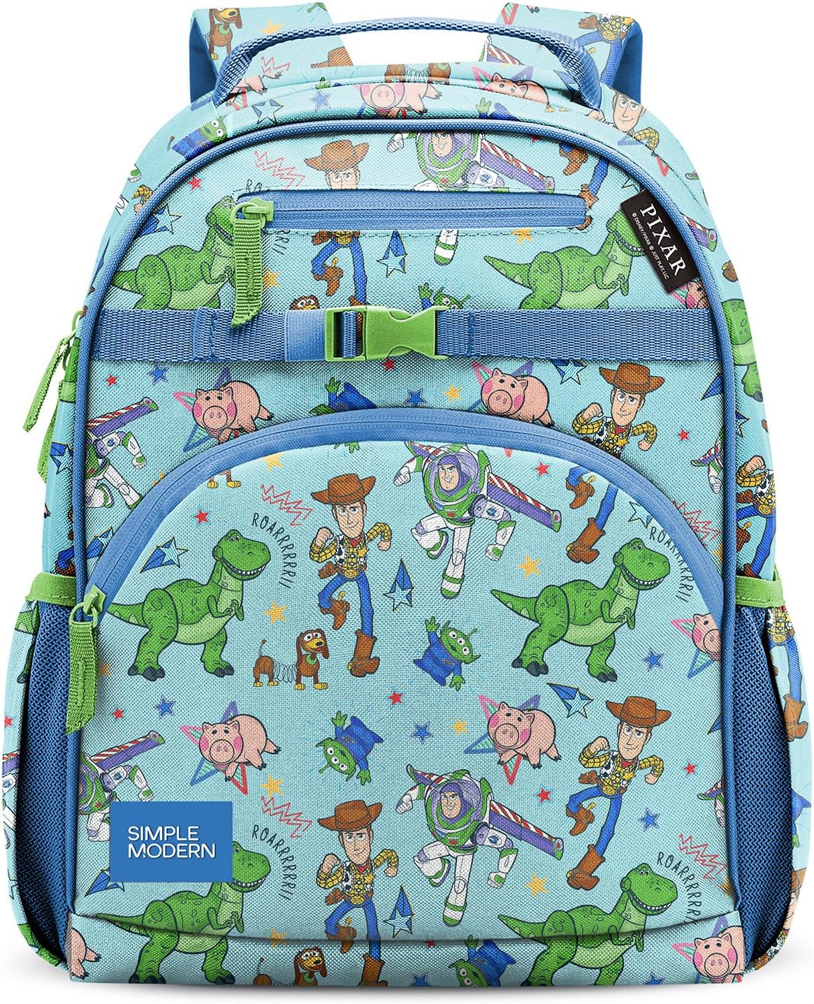 ディズニー ピクサー トイストーリー バズ＆ウッディ キッズバックパック｜15インチ 幼児用 リュック フレッチャーコレクション 通園 通学 ごっこ遊び ままごと おもちゃ 誕生日 クリスマス 女の子 男の子【並行輸入品】Simple Modern Medium Disney Pixar Toddler Backpack
