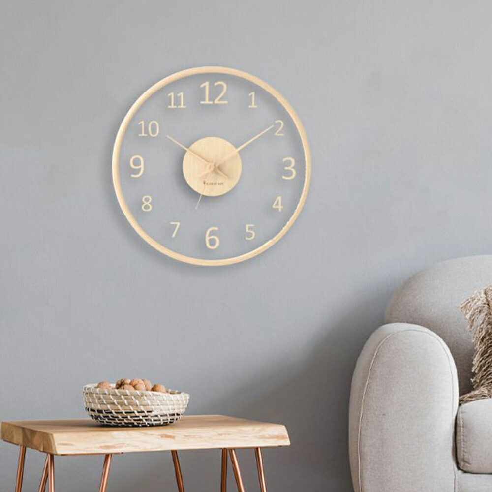 楽天市場】透明ガラス掛け時計 壁掛け時計 連続秒針 スイープ秒針 数字