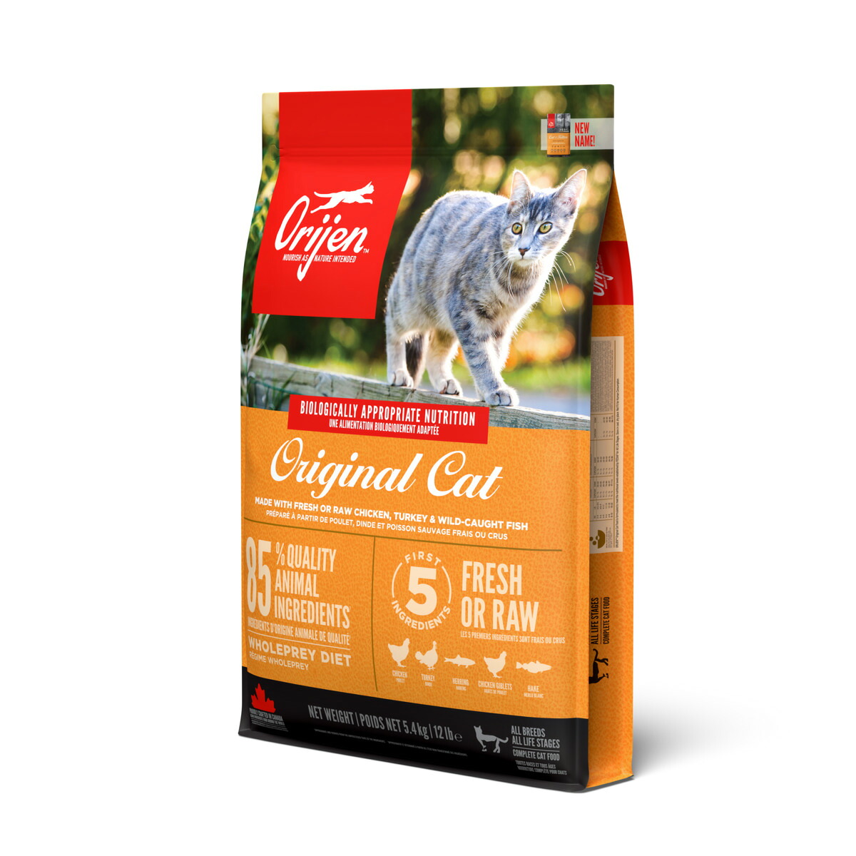 開びゃく Orijen オリジナルキャット  全猫種 全馬齢用 キャットフード 5.4kg